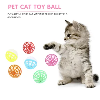Игрушки с полым колокольчиком, Обучающий Мячик-погремушка, Пластиковый Интерактивный набор для кошек и котенков, Забавный Коренной зуб 