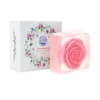 100 г натурального мыла с розовым маслом, мыло ручной работы, очищающее и увлажняющее для умывания лица