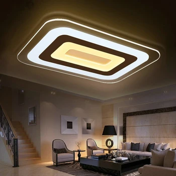 Ультратонкие акриловые современные квадратные потолочные светильники для гостиной спальни lamparas de techo colgante led потолочный светильник