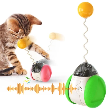 Игрушки для кошек Автоматически издают звуки, Неваляшки, Перья, Дразнящие Кошачьи палочки, Балансирующие на колесиках Игрушки для домашних животных