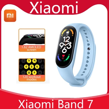 Смарт-браслет Xiaomi Band 7 blue Bluetooth 5.2, VO2 Max, Спортивный анализ 1.62 