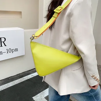 Новая женская сумка через плечо, мода 2023, сумка-мессенджер с широким ремнем, сумка для взрослых, сумка для подмышек, треугольная нагрудная сумка, сумка Ins