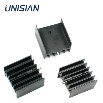 UNISIAN 1/2 шт. Алюминиевый Радиатор IC Теплоотвод Электронный Чип Радиатор Охлаждения кулер Для LM317 LM337 Другие Чипы 24,7*23,2 мм