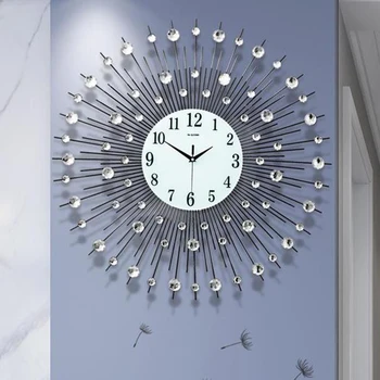 Роскошные настенные часы Big Art Watch Большие Металлические Винтажные настенные часы Morden Design Декор для ванной Комнаты Винтажный Декор для большой комнаты ZY50GZ