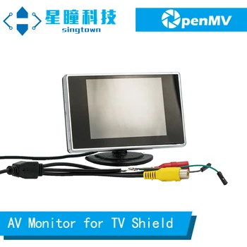 AV-монитор SingTown OpenMV для TV Shield Подлинный + Коаксиальный кабель RCA + Блок питания -Применяется к OpenMV4 Cam H7 Plus /OpenMV3 4 H7 M7