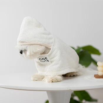 Мягкое банное полотенце для домашних животных, Супервпитывающая Удобная одежда для кошек и собак, купальный халат для быстросохнущих мишек Malzis с чистящей шапочкой