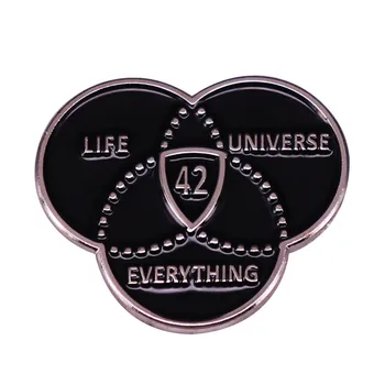 Брошь Life Universe Everything с тремя круглыми значками в виде креста