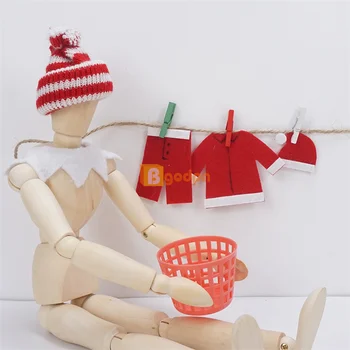 Веревка для белья Elf, Рождественское украшение, аксессуар для кукольного домика для взрослых, коллекция реквизита для кукол Elf, детская игра понарошку