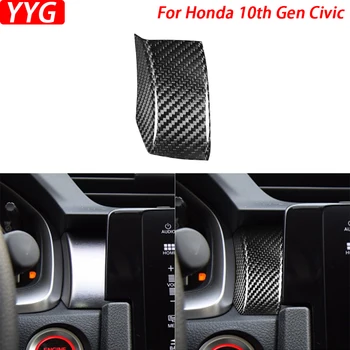 Для Honda 10th Gen Civic 16-21 Настоящая Приборная Панель Из Углеродного Волокна С Правой Стороны, Крышка Спидометра, Аксессуары Для Модернизации Салона Автомобиля