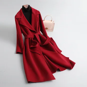 2023 Осенние женские пальто Женская верхняя одежда Кашемировые Длинные куртки Уличная одежда Шерстяные пальто Женские QN3708