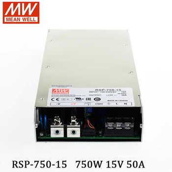 RSP-750-15 MEAN WELL Импульсный источник питания 110 В/220 В переменного тока до 15 В постоянного тока 50A 750 Вт Meanwell Transformer PFC программируемый источник питания