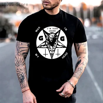 Новая мужская черная футболка с логотипом знаменитого рок-альбома Gg Allin I'M Your Enemy