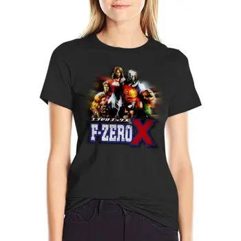 Футболка F-ZERO X, графические футболки, футболки с рисунком Аниме, забавные футболки для женщин