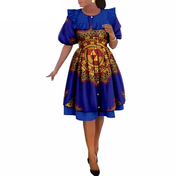 Африканские платья для женщин Традиционные наряды с высокой талией и принтом Элегантные дамы Русалка Свадебное вечернее платье Анкара Наряд