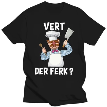 Футболка Vert Der Ferk Swedish Chef The Muppet Show Черная хлопковая мужская S 4Xl
