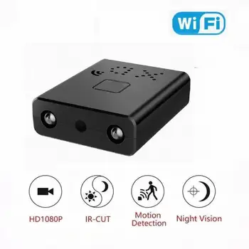 Мини-камера 1080P Wifi DV, Видеокамера для безопасности умного дома, камера ночного видения, микрокамера, Регистратор обнаружения движения, поддержка 128-гигабайтной Tf-карты