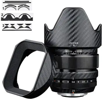 Защитная Пленка для объектива с защитой от царапин и бленды объектива Fujifilm XF 23mm F1.4 R Lens & LH-XF23 Бленда Объектива 3M Наклейка Из углеродного волокна
