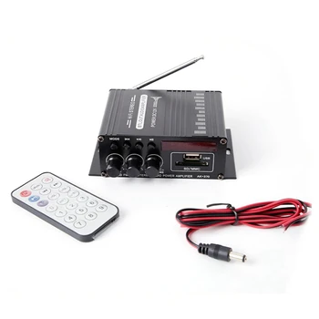 Домашний цифровой усилитель AK370 Mini Hifi Bluetooth Audio Power Amplifier для SD-карты, U-диска, динамика Aux, стереозвука Mp3