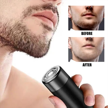 Мини-электробритва для мужчин, портативная электрическая бритва, нож для бороды, USB-зарядка, мужские бритвы, бритва для лица и тела.