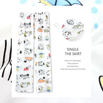 Пижамные штаны Snoopy Spike с мультяшными мягкими свободными женскими брюками, хлопковые дышащие милые женские домашние брюки, ночная рубашка из аниме Kawaii