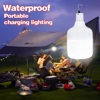 Портативная лампа для палатки, аккумуляторный фонарь, лампа для барбекю, кемпинга, наружная лампа, USB-светодиодное аварийное освещение для патио, крыльца, сада.