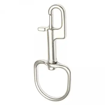 2x16 Поворотный крючок-защелка из нержавеющей стали для ошейника, поводка, цепочки для ключей