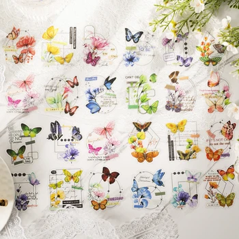 30 упаковок наклеек для домашних животных с бабочками оптом простой свежий коллаж с бабочками декоративные наклейки для скрапбукинга 8 моделей