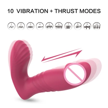 Приложение Bluetooth Фаллоимитатор с дистанционным управлением, вибратор, телескопический стимулятор точки G, стимулятор клитора, женская мастурбация, секс-игрушки для женщин