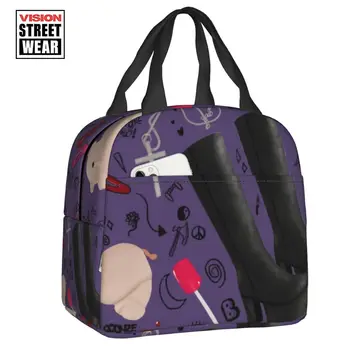 2023 Новая изготовленная на заказ фиолетовая сумка для ланча Slayer Для мужчин и женщин, Термоохладитель, Изолированные Ланч-боксы для детей, Термосумки для школьников.