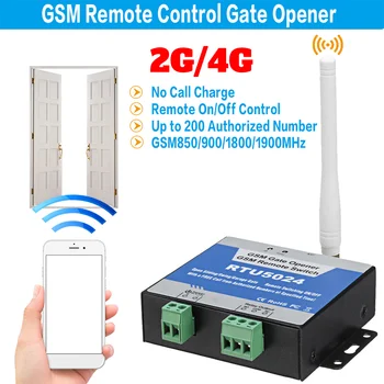 RTU5024 2G/4G GSM открывалка для ворот Переключатель доступа к двери Открывалка Беспроводной Телефон Электрические Ворота Дистанционное Реле бесплатного вызова 850/900/1800/1900 МГц