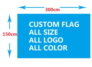 Полиэстер 150x300 см мы создадим любой логотип любого цвета на заказ подарочный флаг-баннер