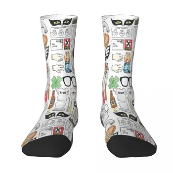 ВСЕГДА СОЛНЕЧНО, культовые носки Times Sock, мужские Женские чулки из полиэстера, настраиваемые в стиле хип-хоп