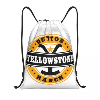 Рюкзак на шнурке Yellowstone для женщин и мужчин, спортивный рюкзак для спортзала, портативная сумка для тренировок Dutton Ranch, сумка-мешок