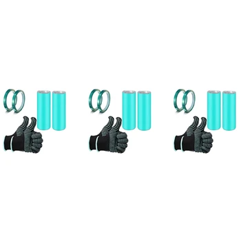 Набор из 3-х сублимационных стаканов, силиконовых лент для рукавов, включая 6 силиконовых оберток для кружек, 6 лент для термопрессинга и тепловые перчатки