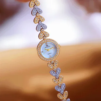 Женские наручные часы Платье Золотые часы Часы с бриллиантами Часы из нержавеющей стали Серебряные часы Montre Femme Женские часы-браслет