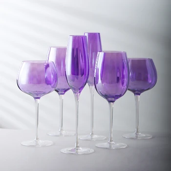 Фиолетовый бокал, бокал для вина, бокал для шампанского, Хрустальный бокал, бокал для красного вина, бокалы для питья, Пивной бокал, украшения для дома, подарок