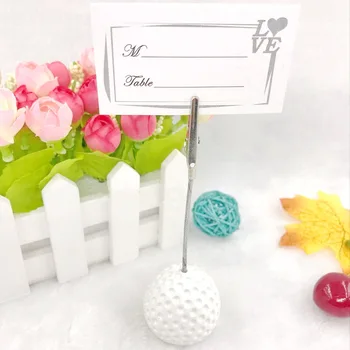 1 шт. X Держатели номеров столов в форме мяча для гольфа, Держатель для именных карточек, зажим для памятки, Сувениры для вечеринок
