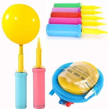 Мини-пластиковый ручной насос для воздушных шаров произвольного цвета для фольгированных и латексных шаров, портативный насос для накачивания, аксессуары для вечеринок