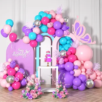 1 Комплект Многоцветной арки с гирляндой из воздушных шаров, набор для душа ребенка, Украшения для Дня рождения мальчиков и девочек, свадьбы, Дня Святого Валентина, Девичника