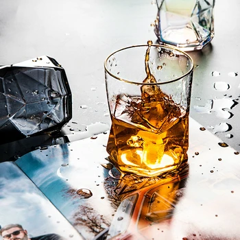 Скандинавская Геометрическая чашка для виски Домашняя Рюмка Красочный Стакан для сока Вина Прозрачная Кружка Стакан для виски Пива Бокалы для воды
