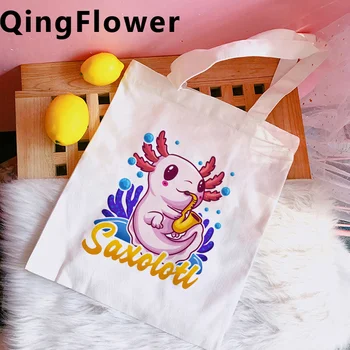 Хозяйственная сумка Axolotl сумка многоразового использования bolsa recycle bag tote сумка для покупок ткань fabric shoping sacola sac toile