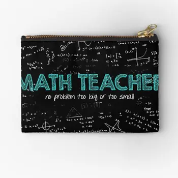 Учитель математики Без проблем, Слишком большие или слишком застежки-молнии, упаковочные пакеты, Носки, Косметический кошелек, трусики для денег, карман для монет и ключей, мужская сумка
