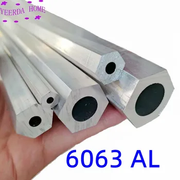 Шестиугольная алюминиевая трубка S8 ~ 30 мм, Полая 6063 AL, Шестиугольный стержень, трубка, модель DIY, Материал, оптовая цена