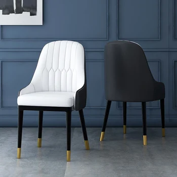 Удобные обеденные стулья с подушечками, Современный Одноместный шезлонг с поддержкой спины, Дизайнерская мягкая мебель для салона