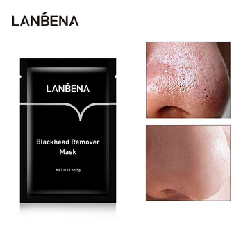 Глубокая очистка LANBENA Удаляет маску для удаления черных точек, угрей, сужает поры, улучшает огрубение кожи, лечение акне, Уход за кожей