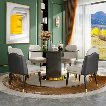 Роскошный стол David, Простой Семейный Круглый ресторанный стол и стул, комбинированный комплект