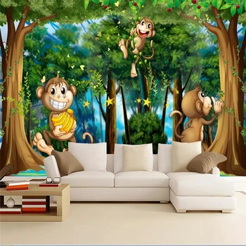 фотообои beibehang на заказ фреска фэнтези лесной парк животных лесное королевство детская комната детская комната papel de parede