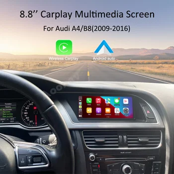 Автомагнитола Linux для Audi A4 B8 2009-2016, мультимедийное головное устройство с GPS, беспроводное радио Apple carplay, стерео, автомагнитола Android