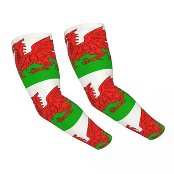 Спортивные компрессионные рукава с флагом Уэльса Теплые Женские И мужские Welsh Red Dragon Защита от солнца и ультрафиолета Татуировка для рыбалки