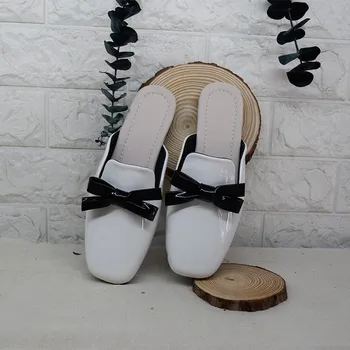 Women's slippers  Girls New Flat Sandals In Spring Autumn Lovely Bow Sandals Single Shoes 슬리퍼 тапочки тапочки детские
